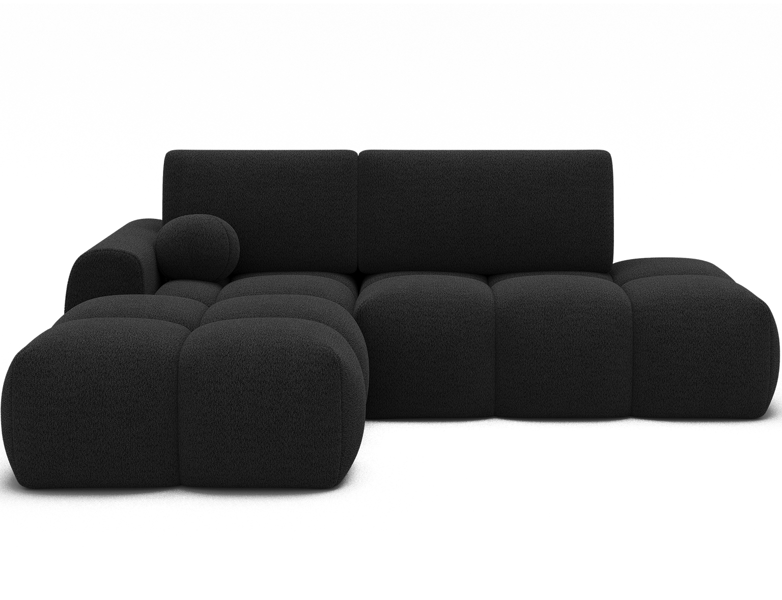 Kampinė sofa Vittario, juoda sp., kairinė, 170 x 227 cm x 95 cm-0