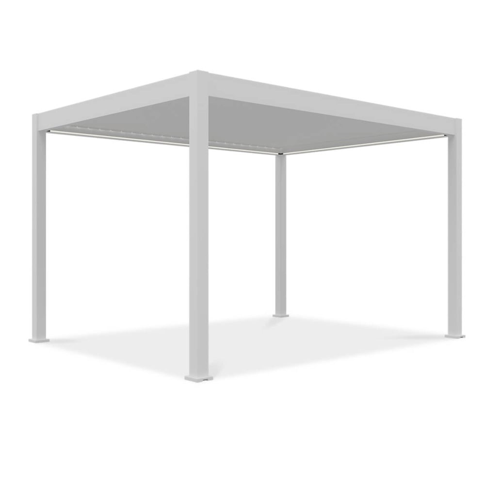 Pavėsinė Pergola ELEGANCE AUTOMATIC 300x400x256 cm su LED, White-0