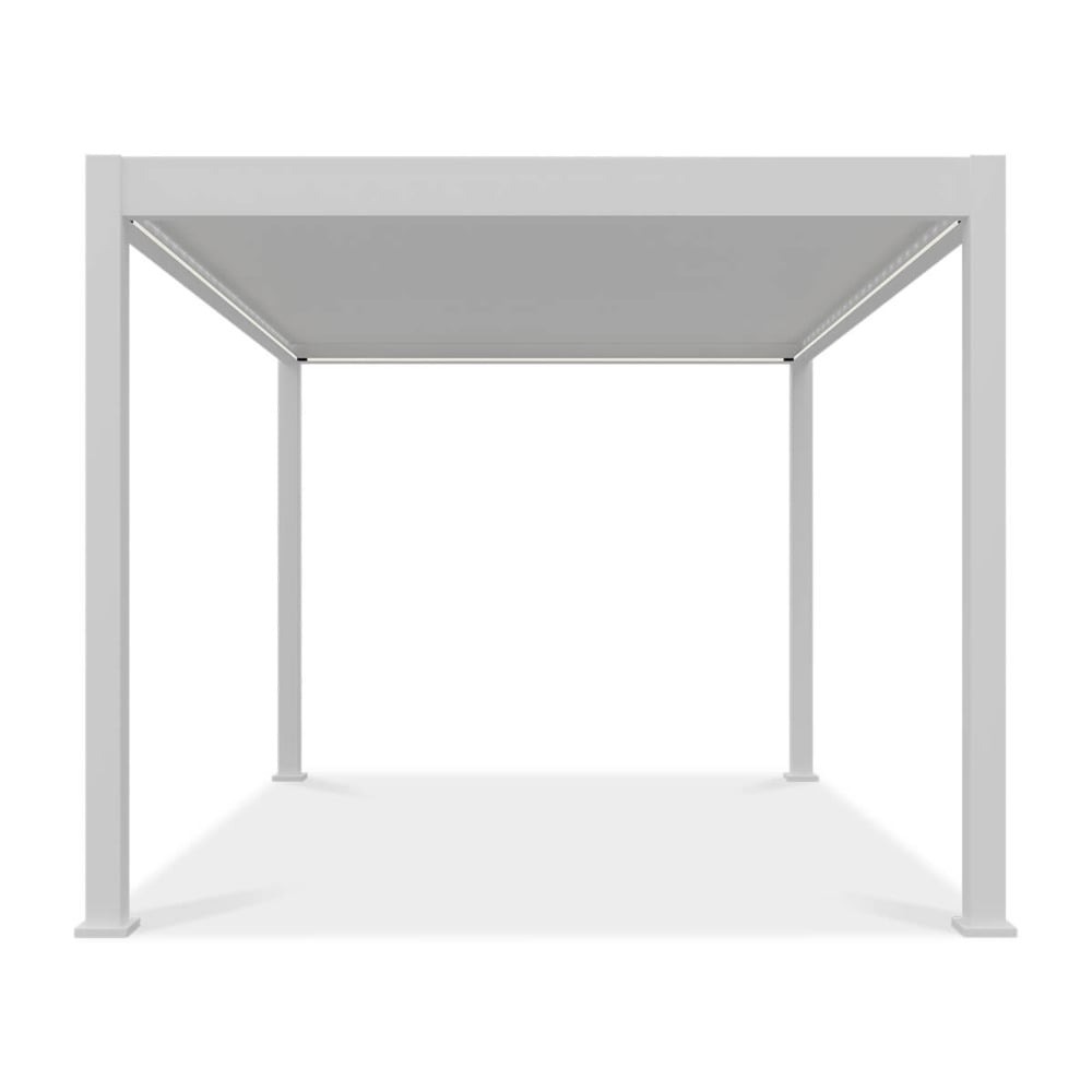 Pavėsinė Pergola ELEGANCE AUTOMATIC 300x400x256 cm su LED, White - 5