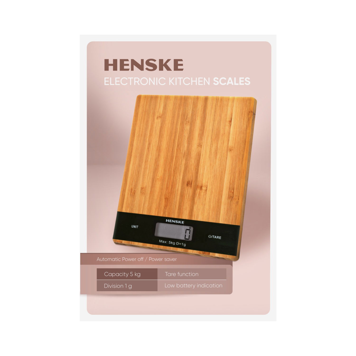 Virtuvinės svarstyklės HENKSE SS1022-1