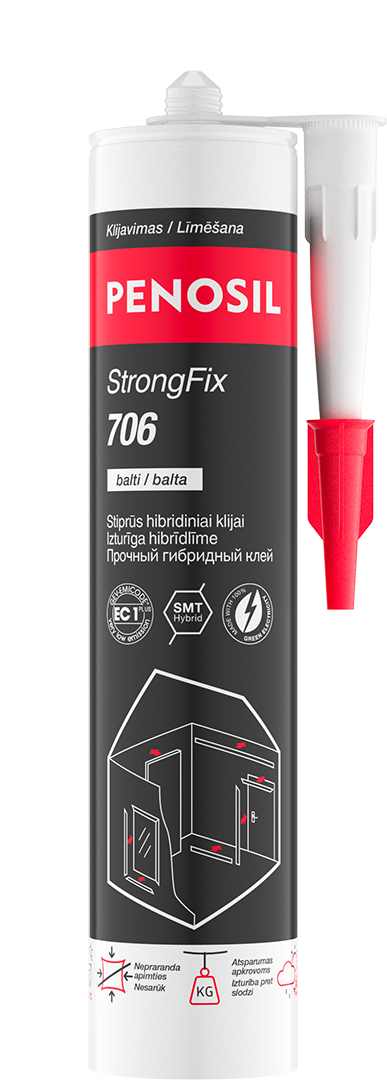 Stiprūs hibridiniai klijai PENOSIL STRONGFIX 706, 290 ml