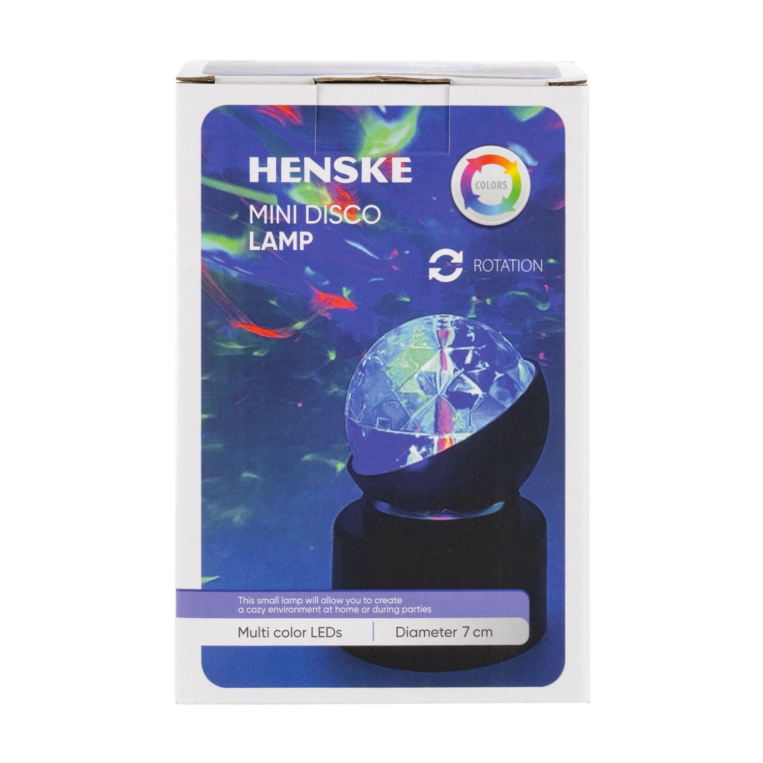 LED naktinis šviestuvas HENSKE MINI DISCO LAMP, RGB, USB, 3xAA elementai (neįeina)-1