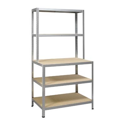 Sandėliavimo lentyna Strong MDF, 186 x 100 x 60 cm, 5 lentynos, lentynos apkrova 175 kg-0