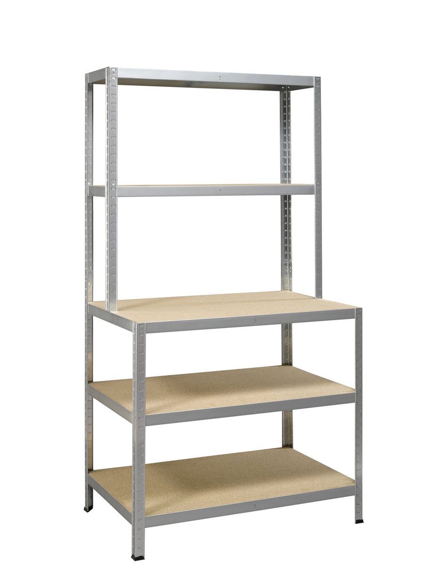 Sandėliavimo lentyna Strong WORK MDF, 188 x 100 x 60 cm, 5 lentynos, apkrova 200 kg-0