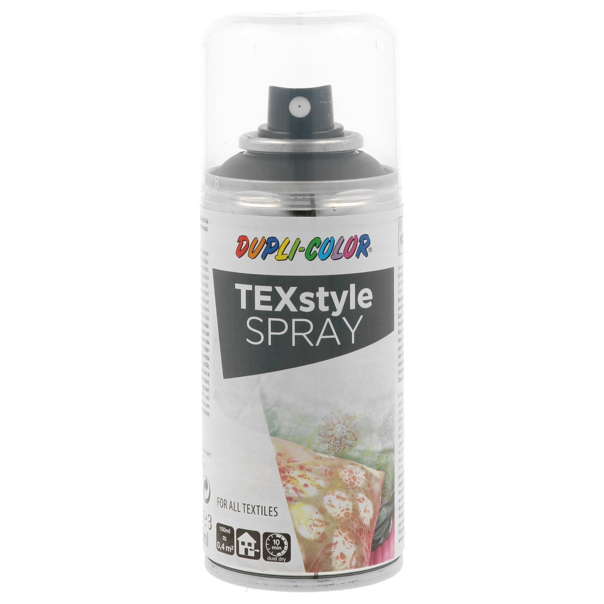 Purškiami dažai tekstilei DUPLI-COLOR, Black, 150 ml-0