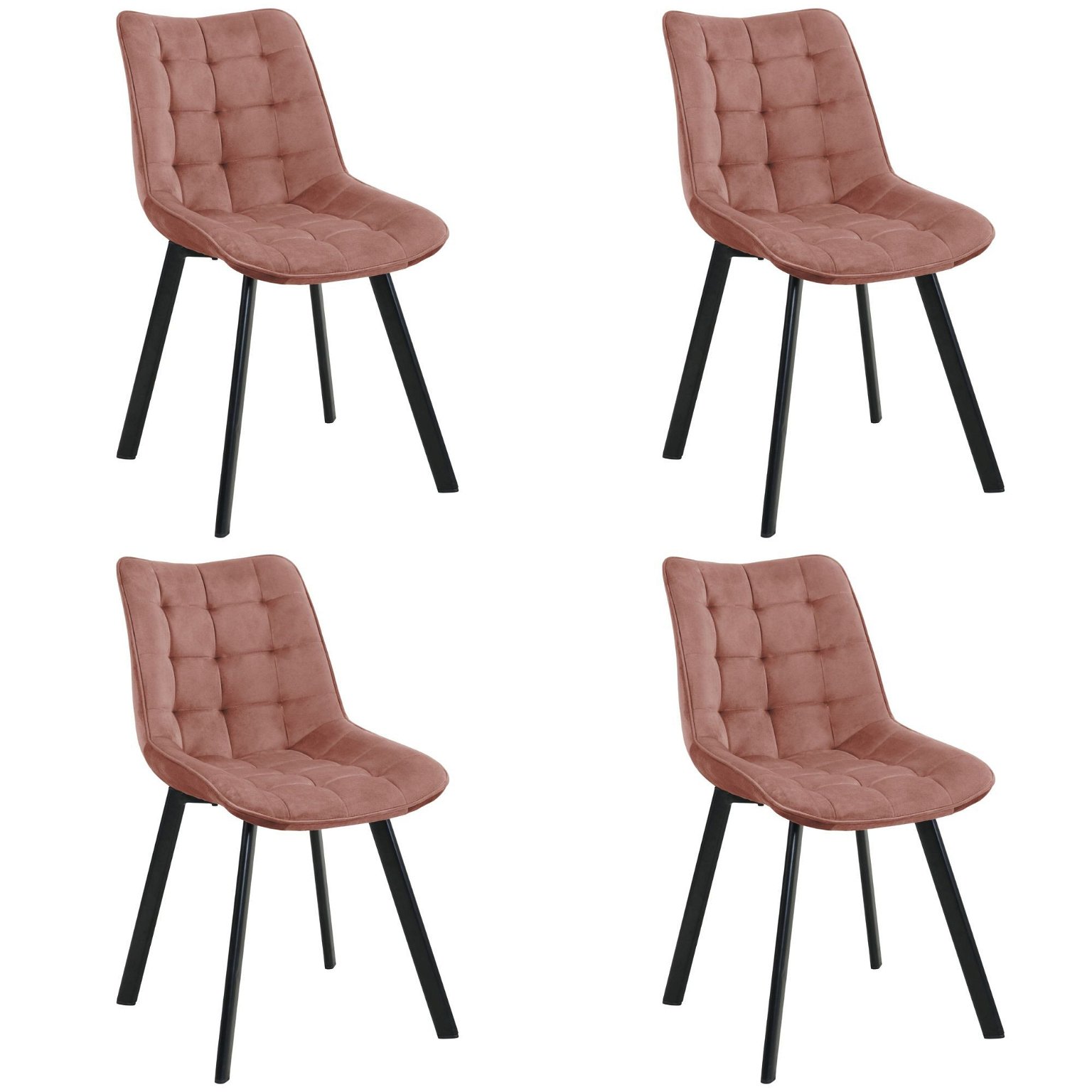 4-ių kėdžių komplektas SJ.28, rožinė