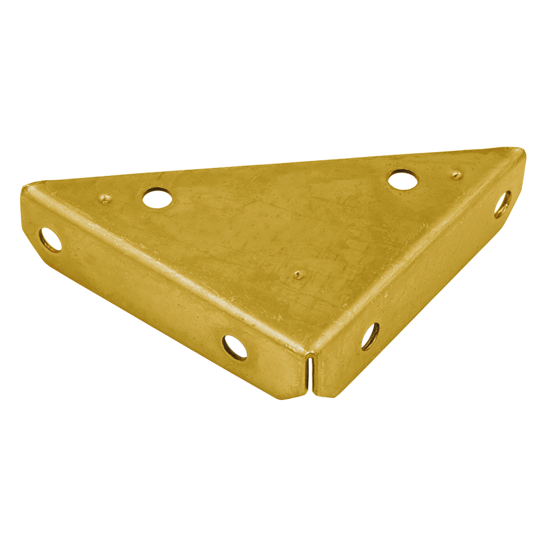 Dėžės tvirtinimo kampas, 100x100x28x2,0mm, geltonai cinkuotas-0