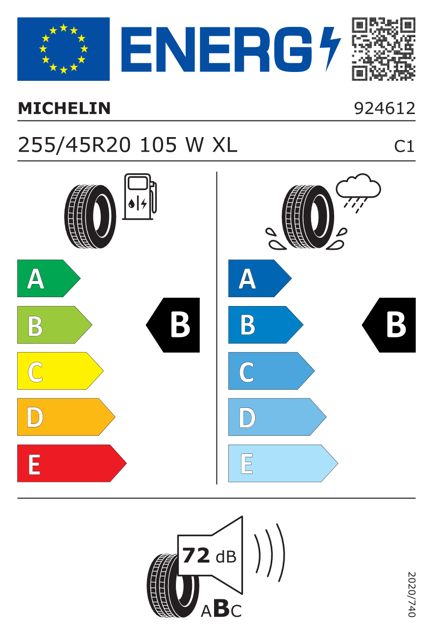 Michelin Pilot Sport EV 255/45 R20 105 W - 2
