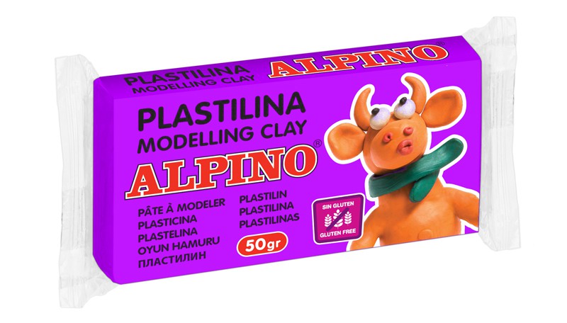 Plastilinas ALPINO, 50 g, violetinis-0