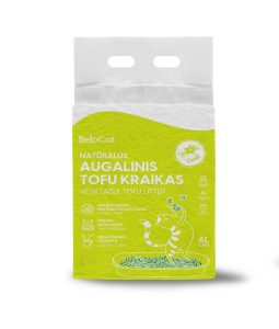 TOFU kraikas katėms BELOCAT, vanilės kvapo, 2 mm, 6 L, 2.5 kg-0