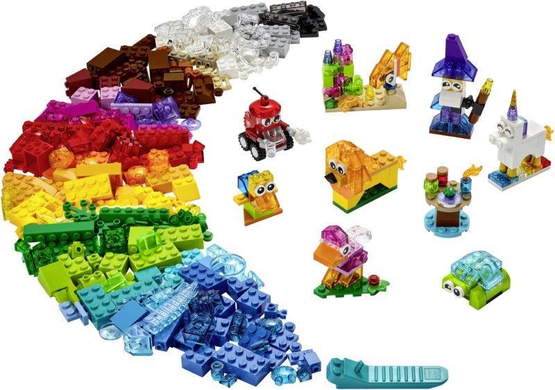 Konstruktorius LEGO® Classic Kūrybinės skaidrios kaladėlės 11013-2