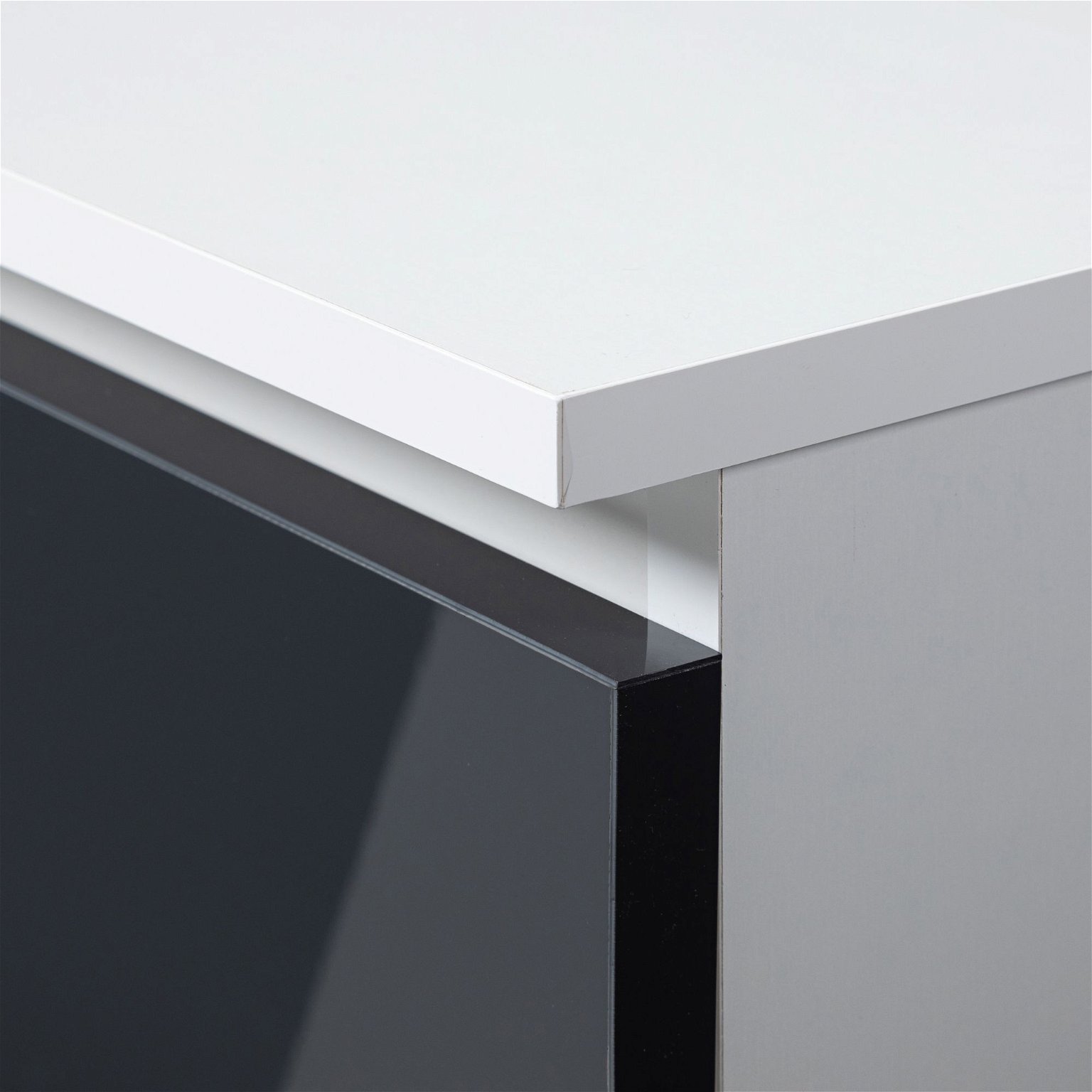 Naktinis staliukas CL3, balta / juoda - 4