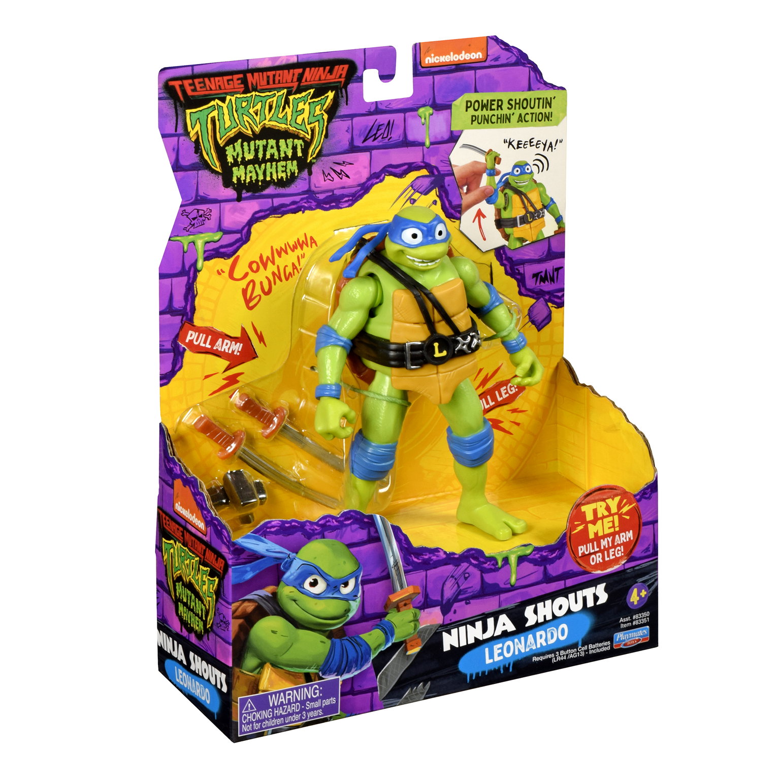 TMNT figūrėlė Ninja Shouts Leonardo, 83351-1