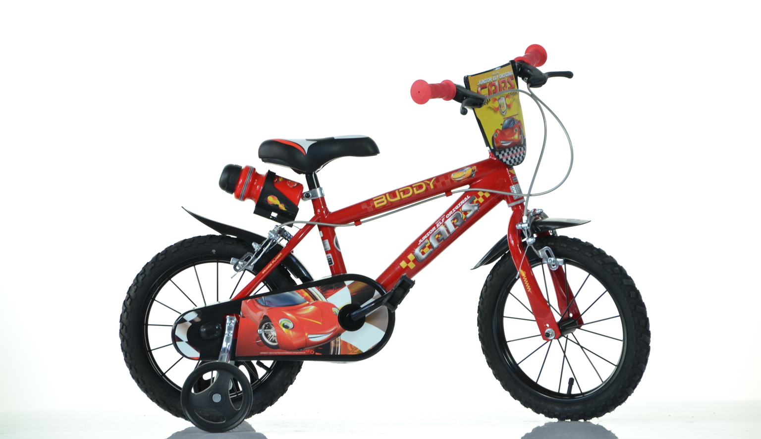Vaikiškas dviratis Dino Bikes Cars, 16'', raudonas-0