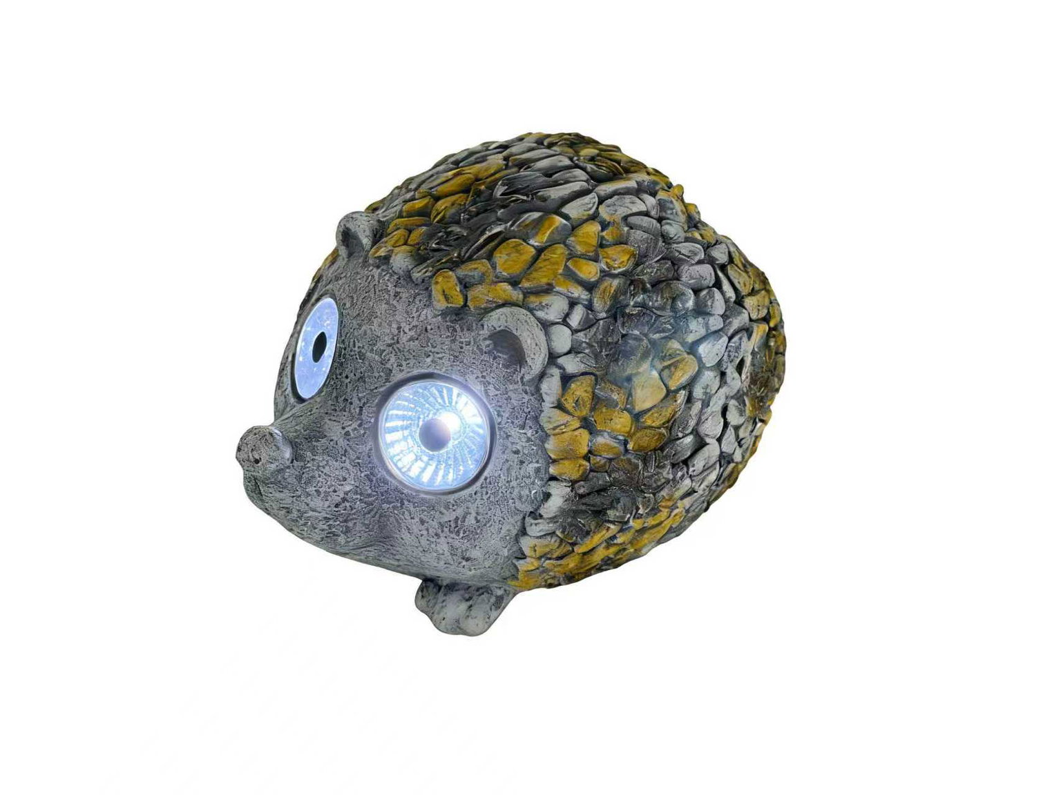 LED lauko šviestuvas - dekoracija EŽIUKAS, įkraunama saulės energija, 2 LED, 12,4 x 14,3 x 20,4 cm-0