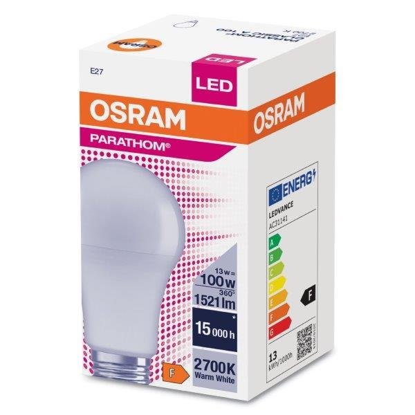 OSRAM Klasikinės formos LED lemputė A100, 13W, 2700K, E27, plastikinė, non-dim, 1521LM - 2