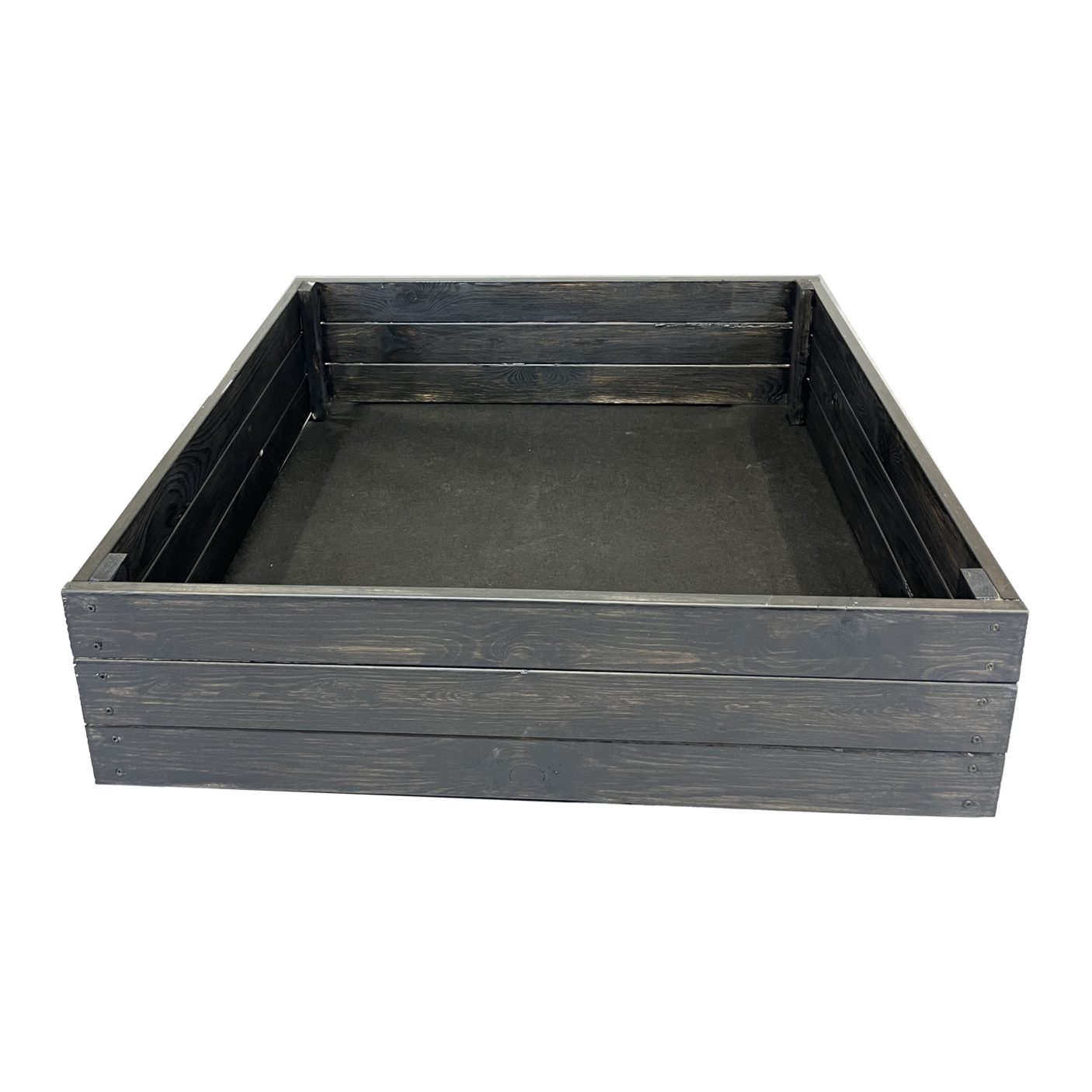 Medinė lysvė 80 x 80 x 27 cm, juoda-0