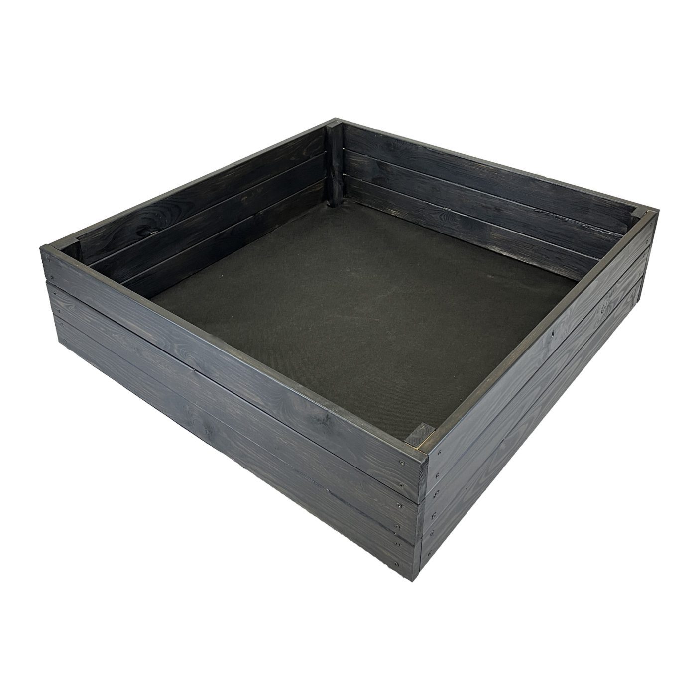Medinė lysvė 80 x 80 x 27 cm, juoda - 6