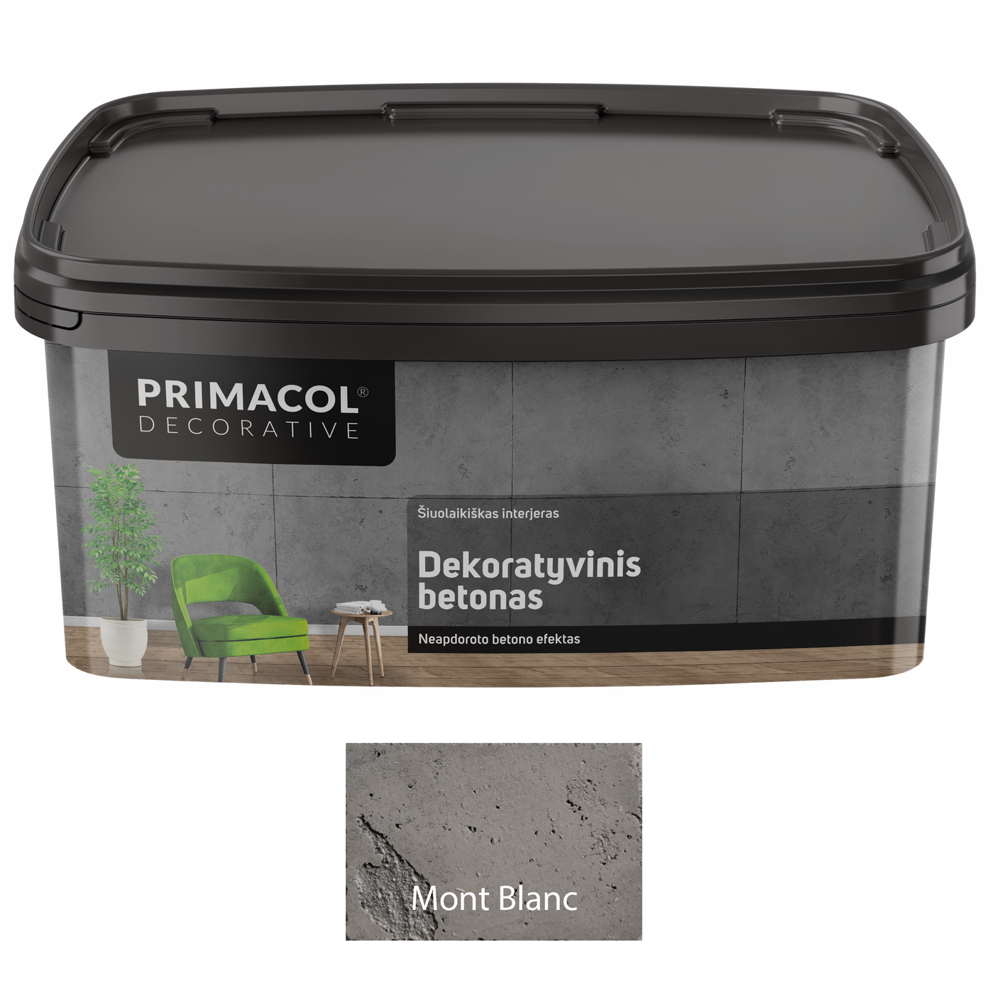 Dekoratyviniai betono dažai PRIMACOL MONT BLANC, pilka, 8 kg-0