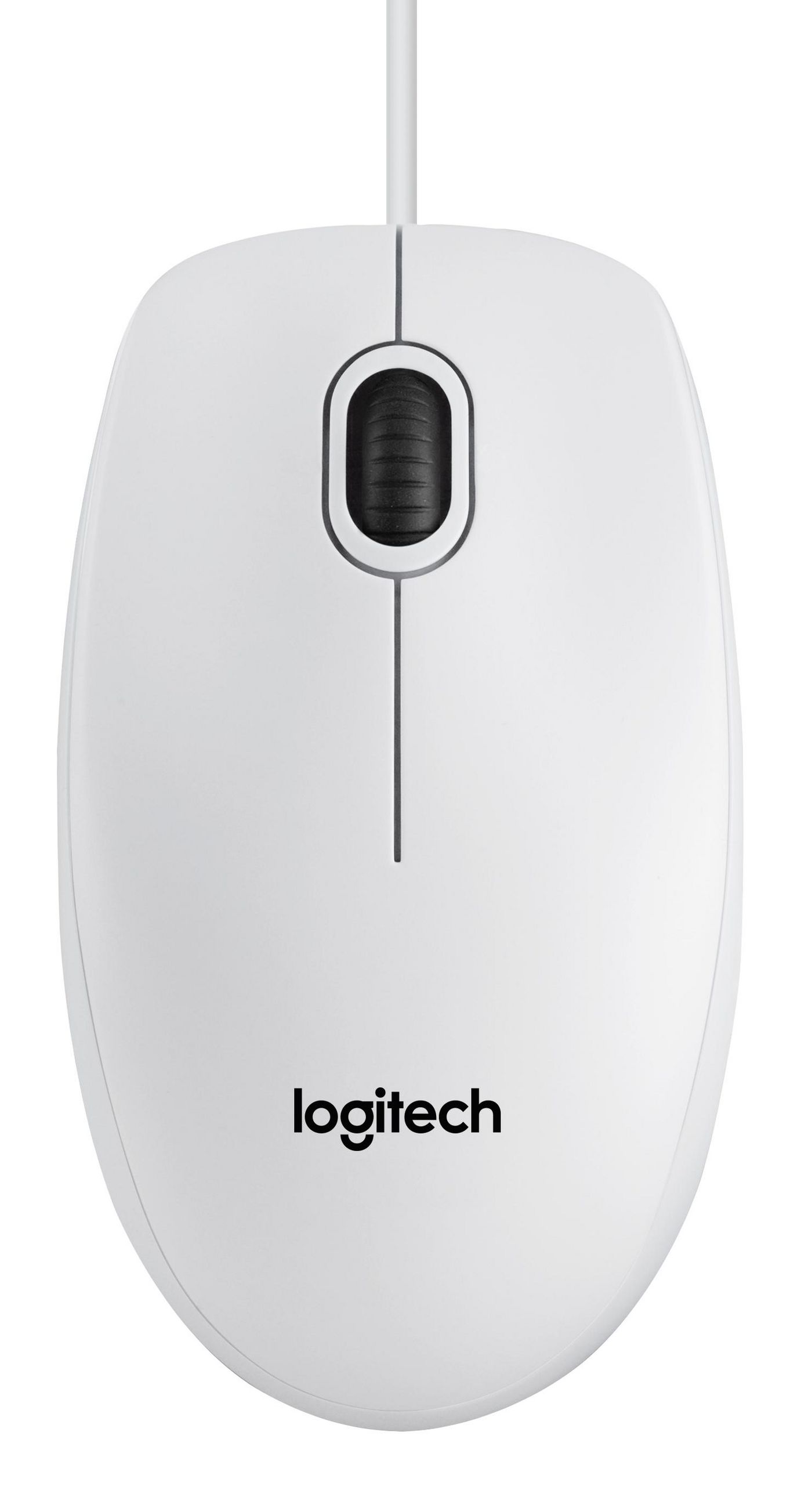 Kompiuterio pelė Logitech B100, balta/juoda - 1