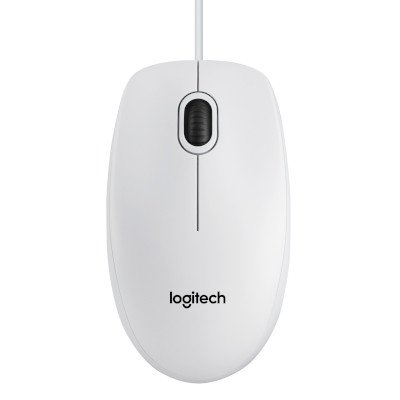 Kompiuterio pelė Logitech B100, balta/juoda - 1