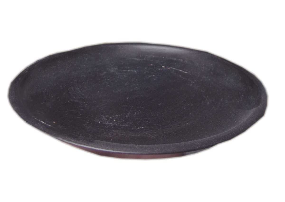 Keraminė vazono lėkštelė L-4, juodos sp., 17 x 0,8 cm