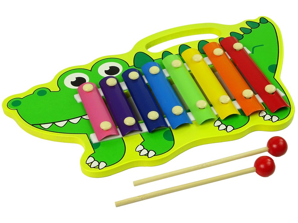 Medinis ksilofonas vaikams Krokodilas - 5