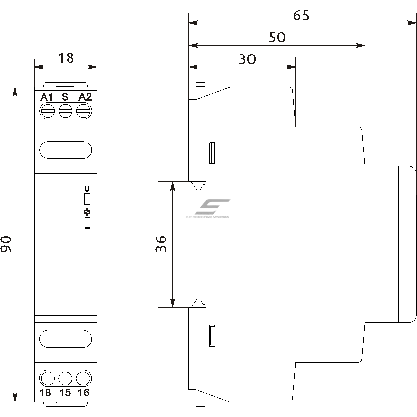 Impulsinė relė su ,,atmintimi"  FRT25 2 2С/О 24-240VAC/DC, 50/60HZ-1