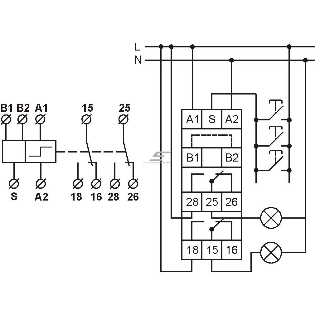 Impulsinė relė su ,,atmintimi"  FRT25 2 2С/О 24-240VAC/DC, 50/60HZ - 3