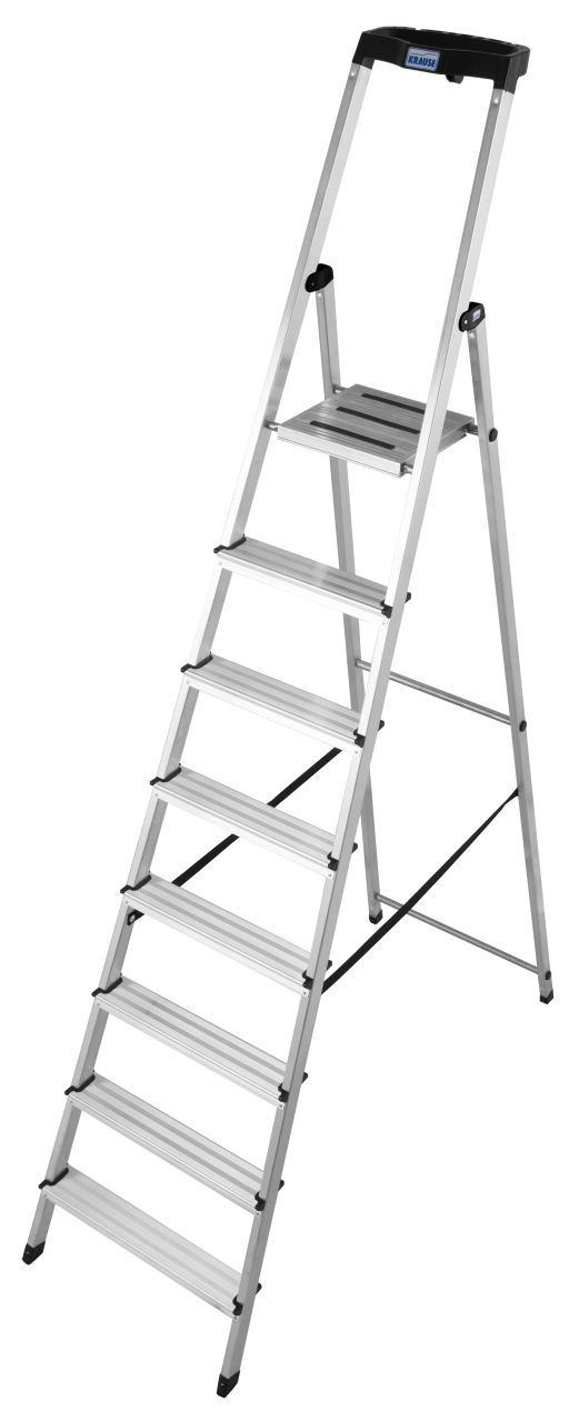Kopėčios KRAUSE Safety, 8 pakopų, su kibiro ir įrankių laikikliu, darbinis aukštis - 370cm-0