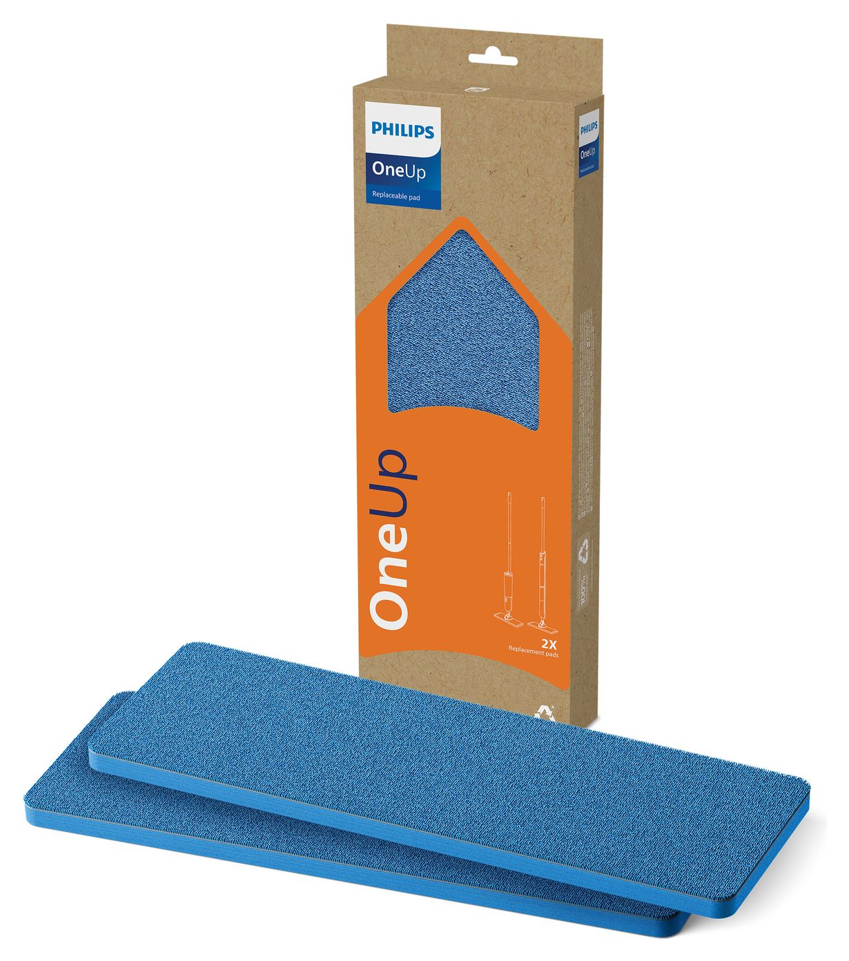 Keičiamos grindų šluostės PHILIPS OneUp, XV1882/20 2 vnt.-0