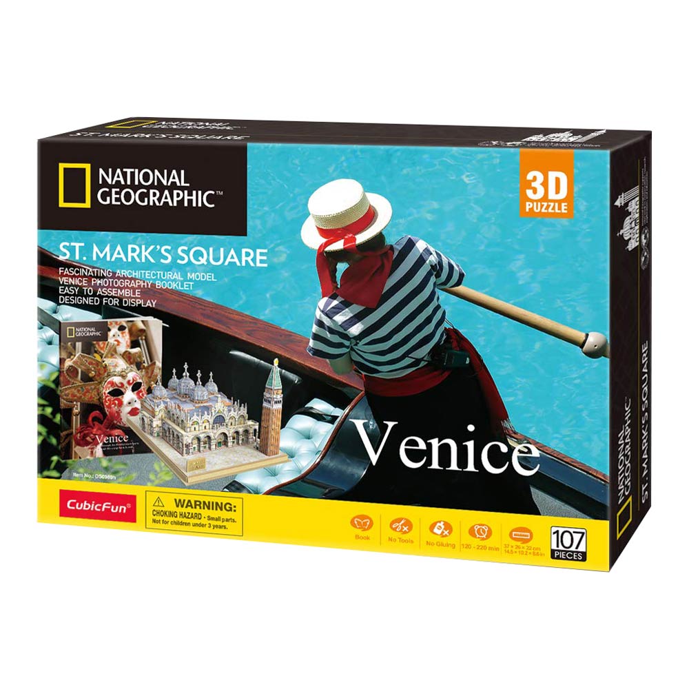 3D CUBICFUN dėlionė iš serijos National Geographic - Šv. Marko aikštė-0