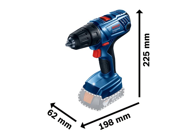 Akumuliatorinis suktuvas-gręžtuvas BOSCH PRO GSR 18V-21, 18 V, (be akum.ir krov., su L-BOXX) - 4