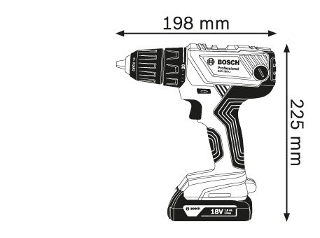 Akumuliatorinis suktuvas-gręžtuvas BOSCH PRO GSR 18V-21, 18 V, (be akum.ir krov., su L-BOXX) - 5