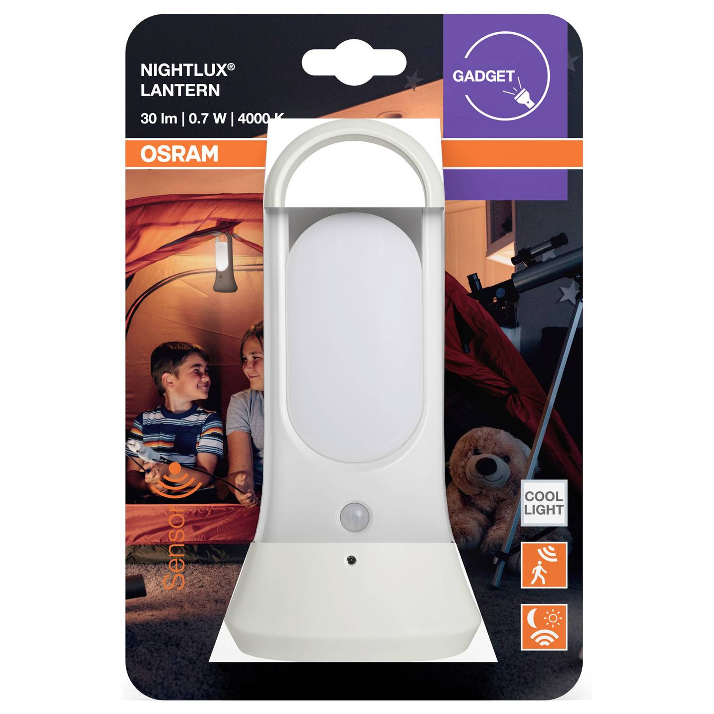 LED stovyklavimo žibintas OSRAM NIGHTLUX MOBILE LATERN 0,7W 30lm 4000K 4xAAA, daviklis - 3