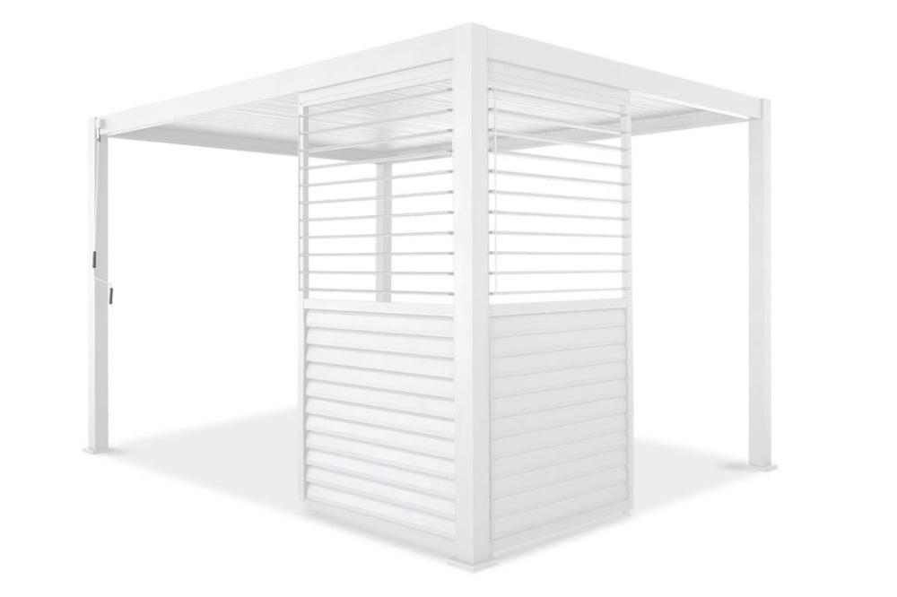 Reguliuojama žaliuzių panelė pavėsinei Pergola PREMIUM 3m, balta (93 cm)-0