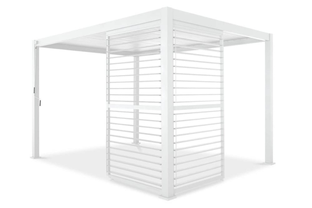 Reguliuojama žaliuzių panelė pavėsinei Pergola PREMIUM 3m, balta (93 cm)-1