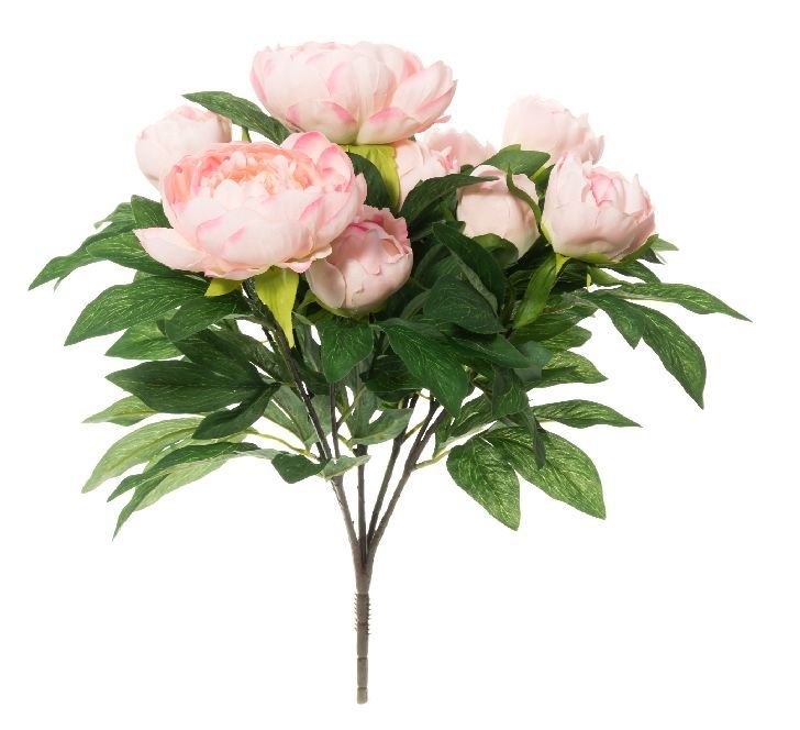 Dirbtinių gėlių puokštė BIJŪNAI, rožinės sp., 46 cm