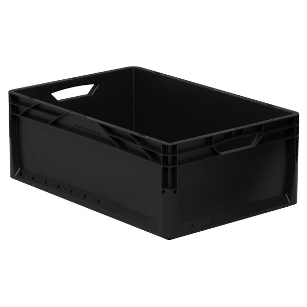 Daiktų laikymo dėžė Eurobox system 60x40xh22 cm, juoda, 42 l-0