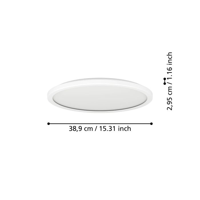 Plafoninis LED šviestuvas EGLO ROVITO-R IP44 18W 2700-6500K 2300lm baltas Ø39cm su pultu - 5