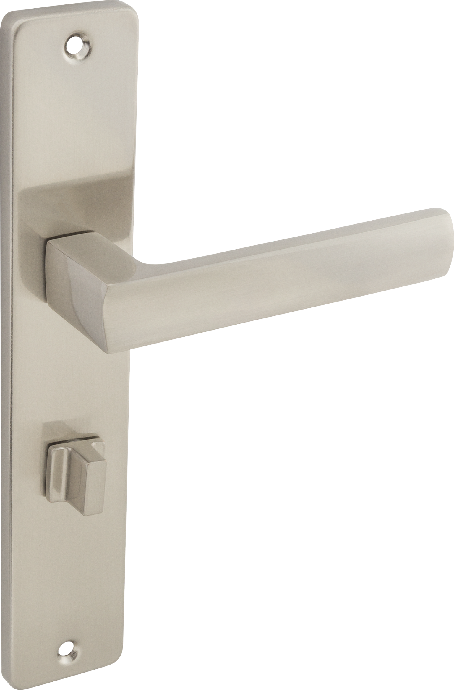 Durų rankena EUFORIA, 72 mm, WC, kvadratinė, nikelio spalvos