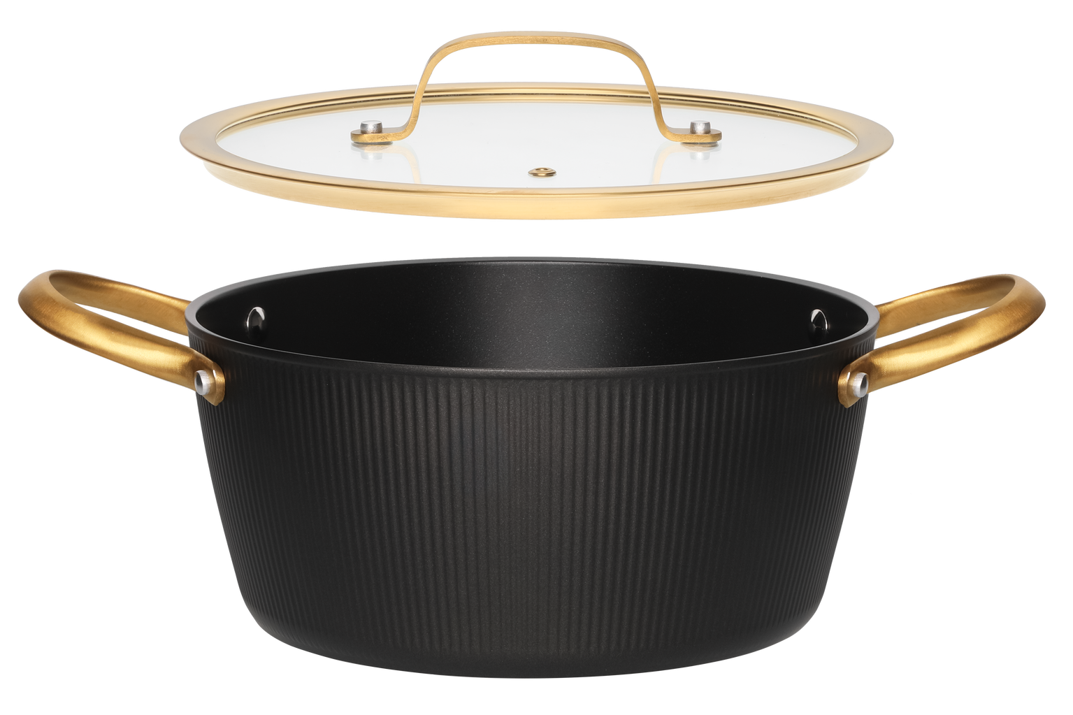 Troškinimo puodas MAKU ECLIPSE GOLD BLACK, 4,4 L, 24 cm-1