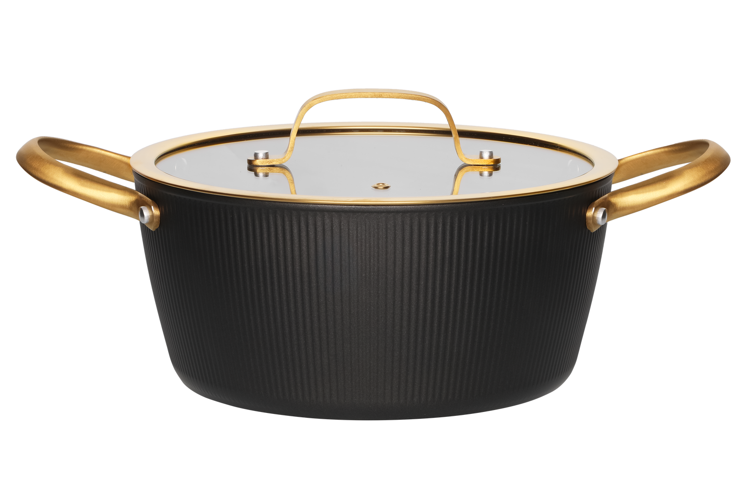 Troškinimo puodas MAKU ECLIPSE GOLD BLACK, 4,4 L, 24 cm-0