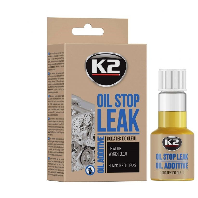 Naftos išsiliejimo prevencijos priedas K2 STOP LEAK OIL, 50ml - 1