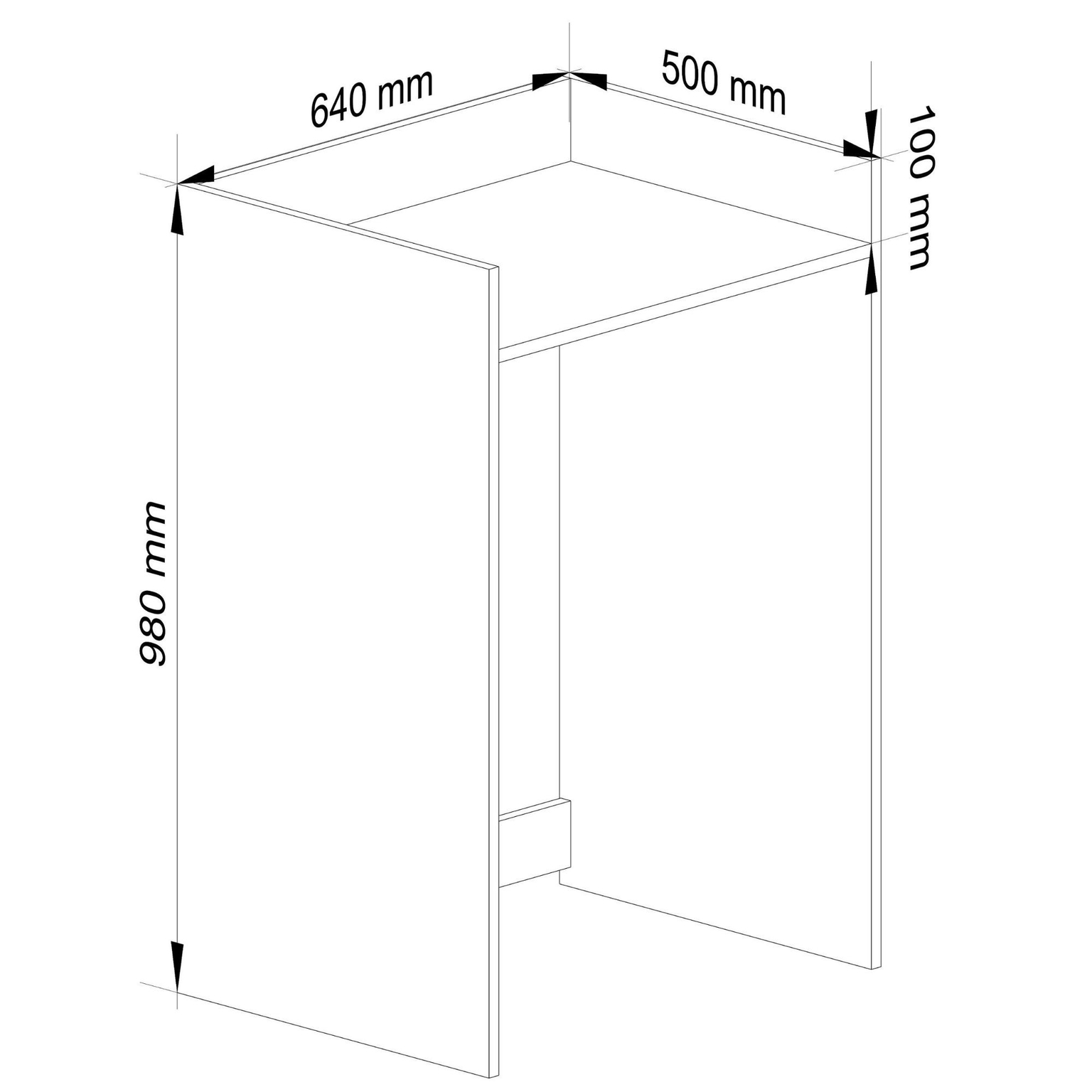 Pastatoma vonios spintelė virš skalbimo mašinos FIN, sonoma ąžuolo/balta - 3