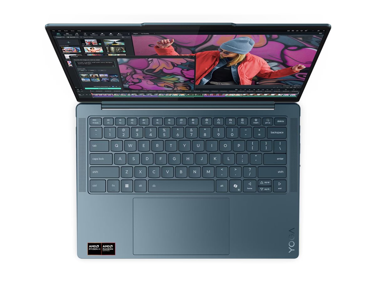 Nešiojamas kompiuteris Lenovo Yoga Slim 7 14AKP10, 16GB RAM, AMD Ryzen AI 5 330, AMD Radeon 820M, 512GB SSD, 14" OLED 1920x1200, žalsvai mėlyna - 7