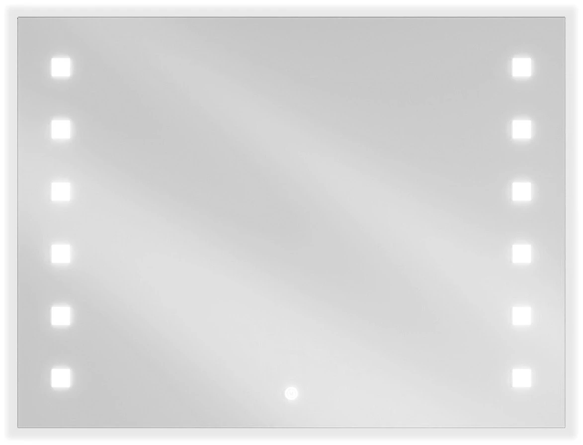 Vonios veidrodis Mexen Ner su LED apšvietimu ir šildymo kilimėliu, 80 x 60 cm - 1