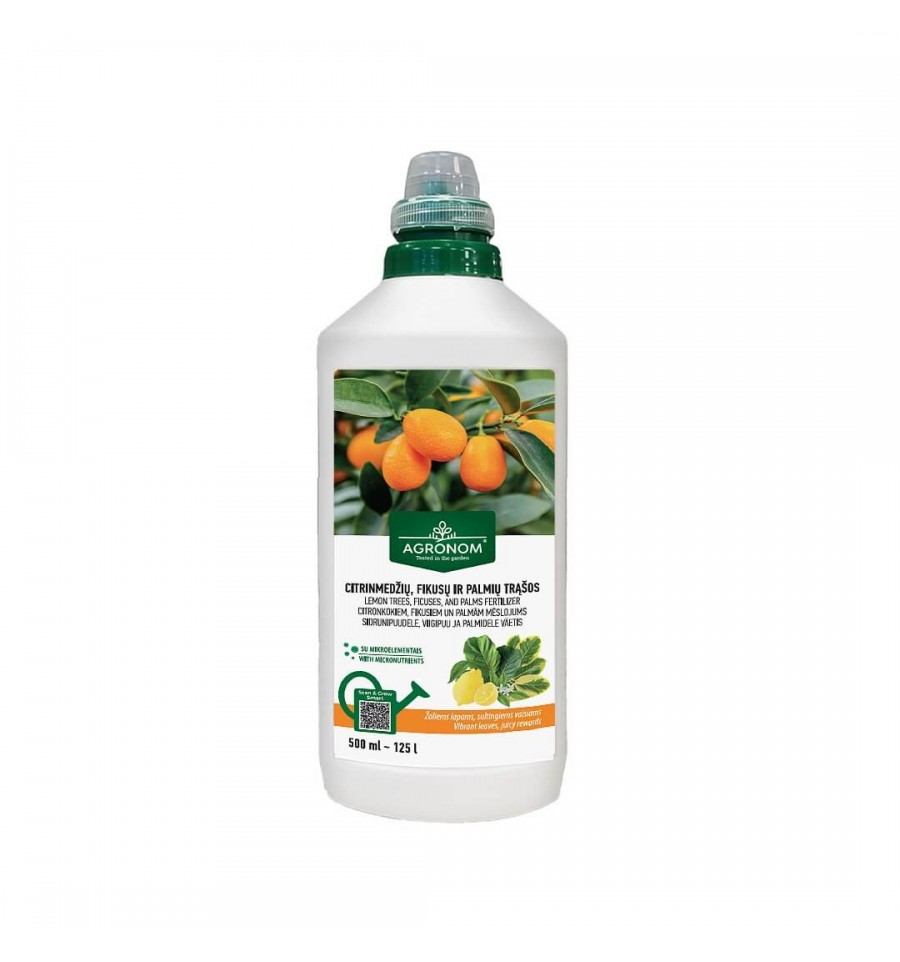 Citrinmedžių, fikusų ir palmių trąšos AGRONOM, skystos, 500 ml-0