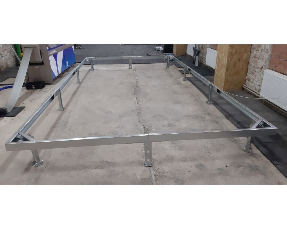 Cinkuoto plieno pamatas, plotis 3.5 m, ilgis 4 m - 5