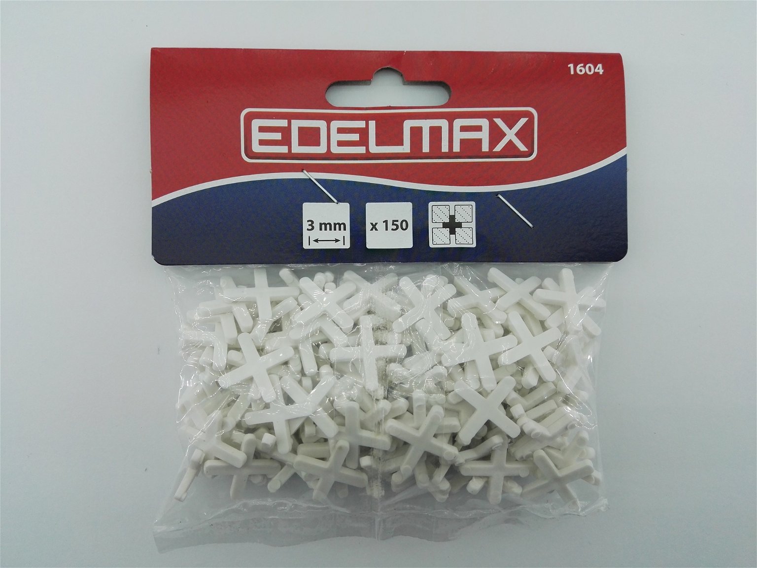 Plytelių kryželiai EDELMAX, 3 mm storio, 150 vnt.